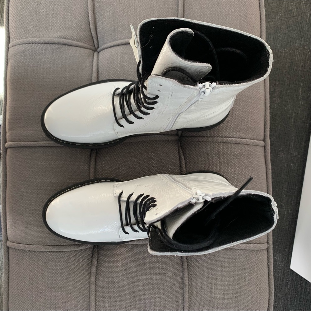 White Italian Leather Ankle Boots size 39 - Picture 11 of 11